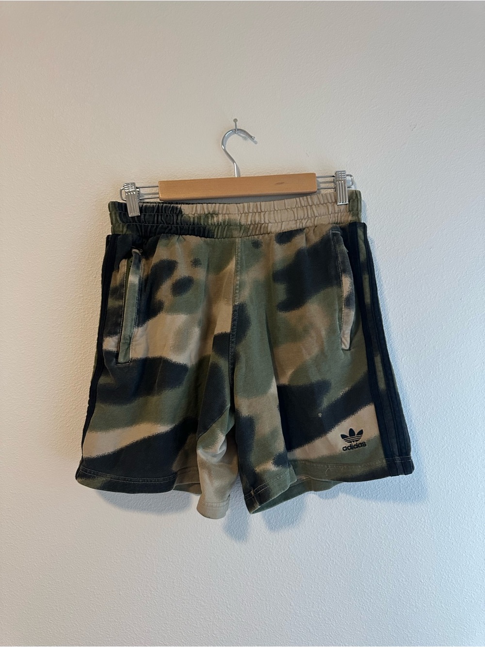Adidas Camo Trefoil Athletic Shorts - Green/Brown/Black